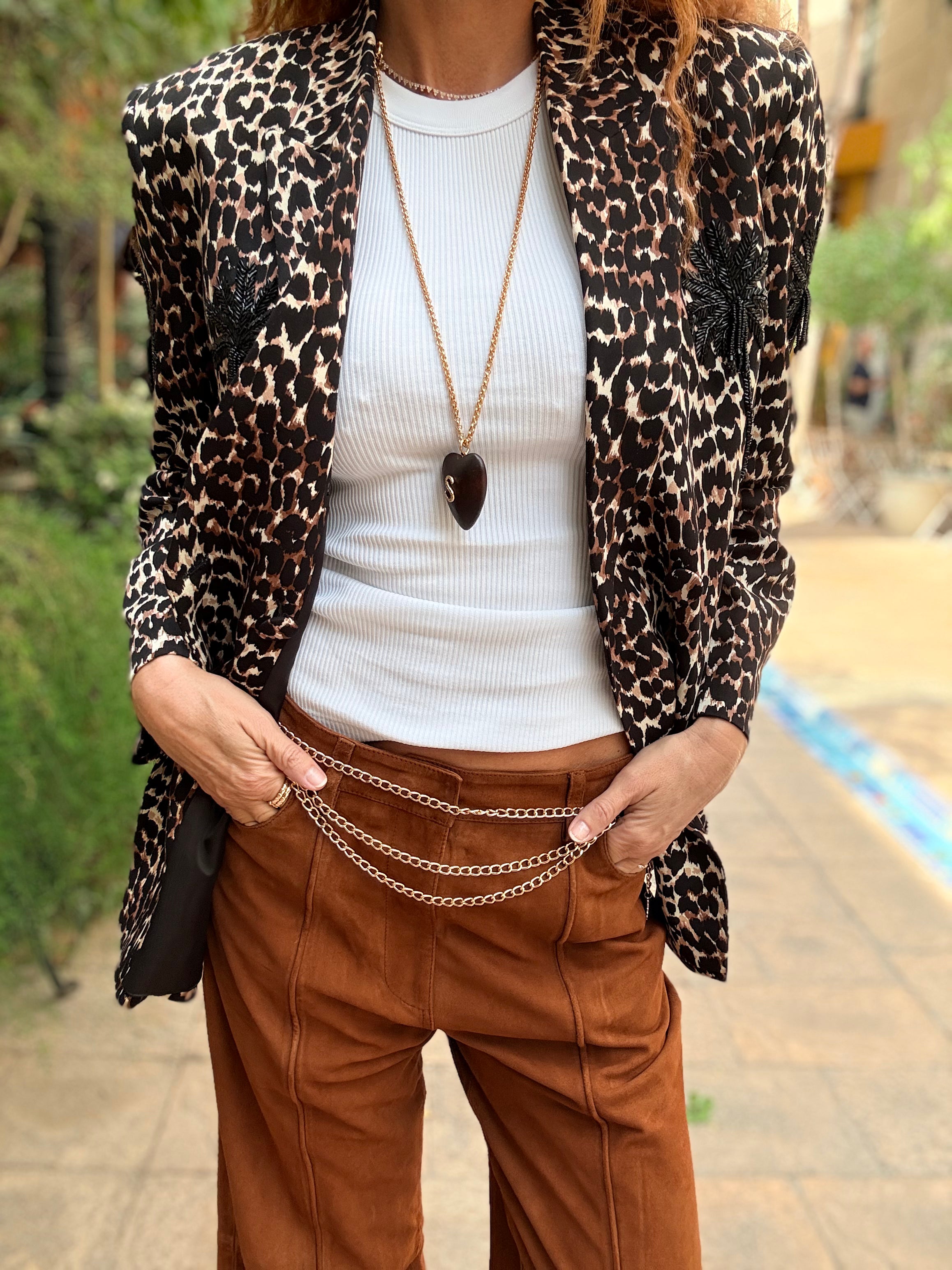 Leopard blazer