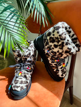 SNOW BOOTS FUR LEOPARD