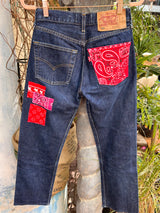 VINTAGE EMBROIDERED LEVI'S 501 - SIZE 24