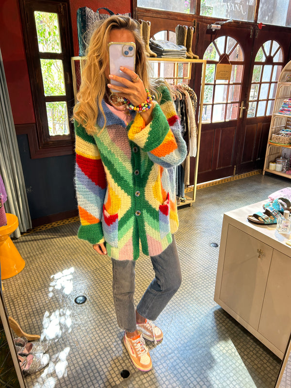 MULTICOLOR SHAPE CARDIGAN