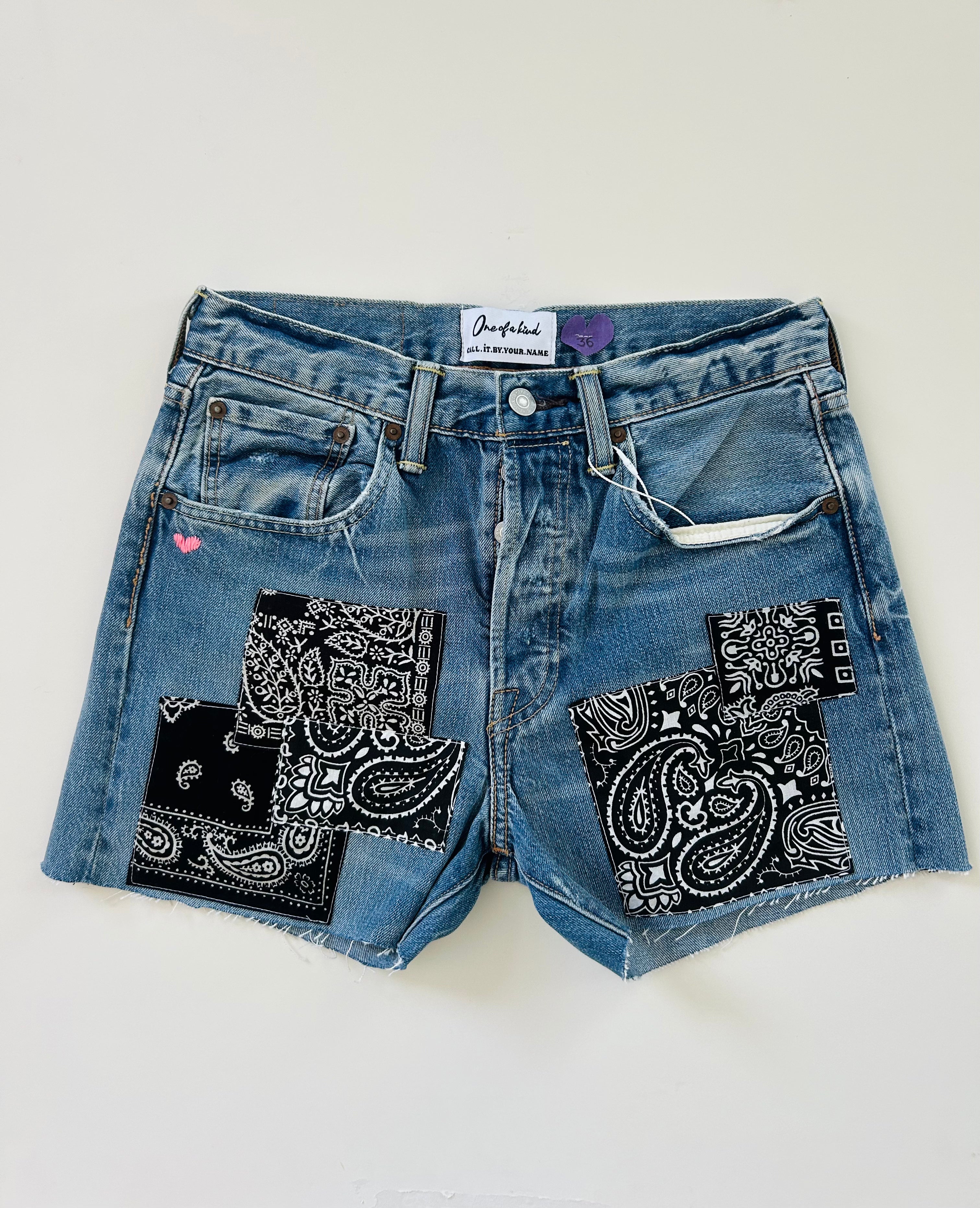ONE OF A KIND DENIM SHORTS - SIZE 36