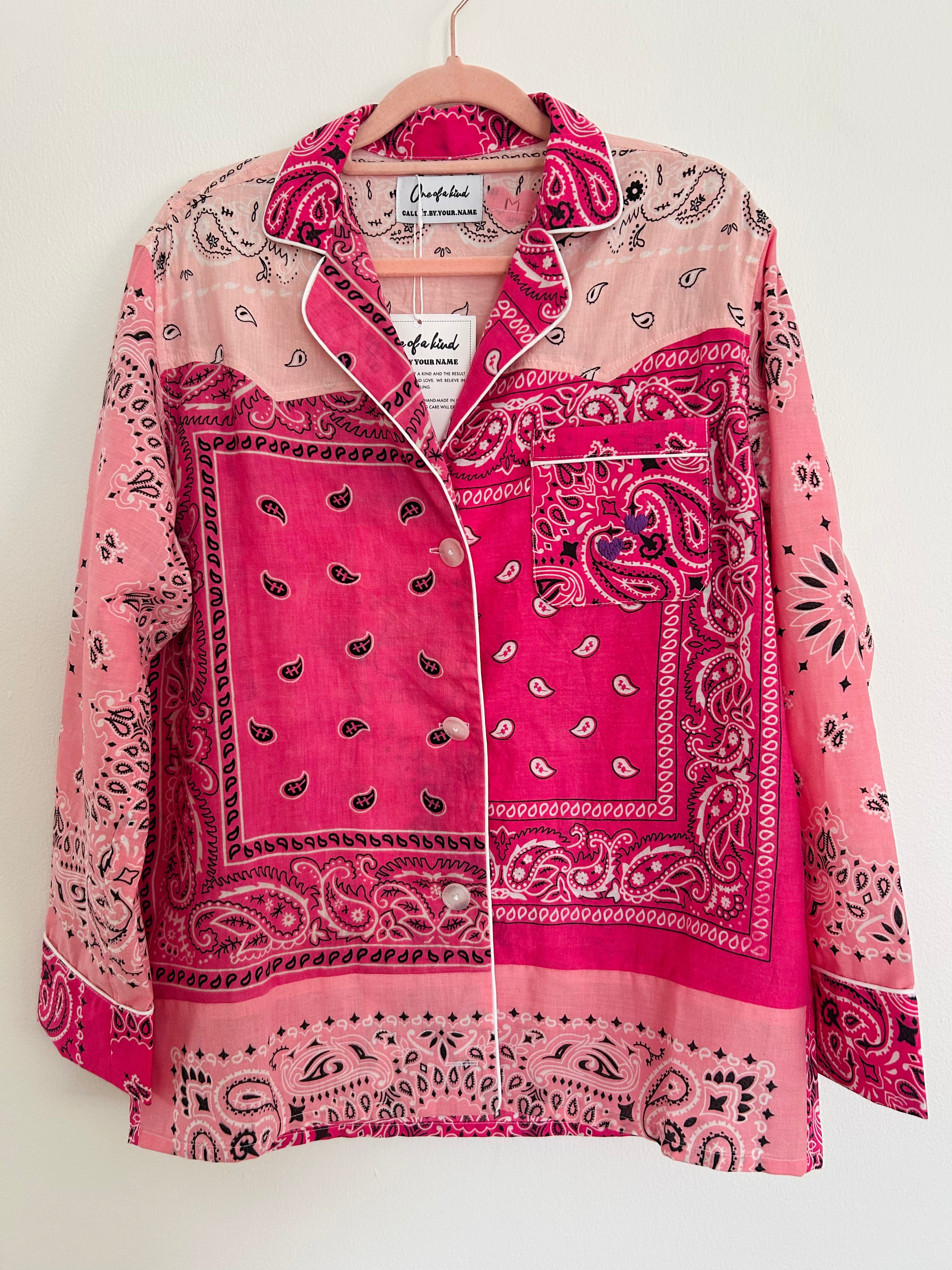 BANDANA SHIRT- SHADES OF PINK