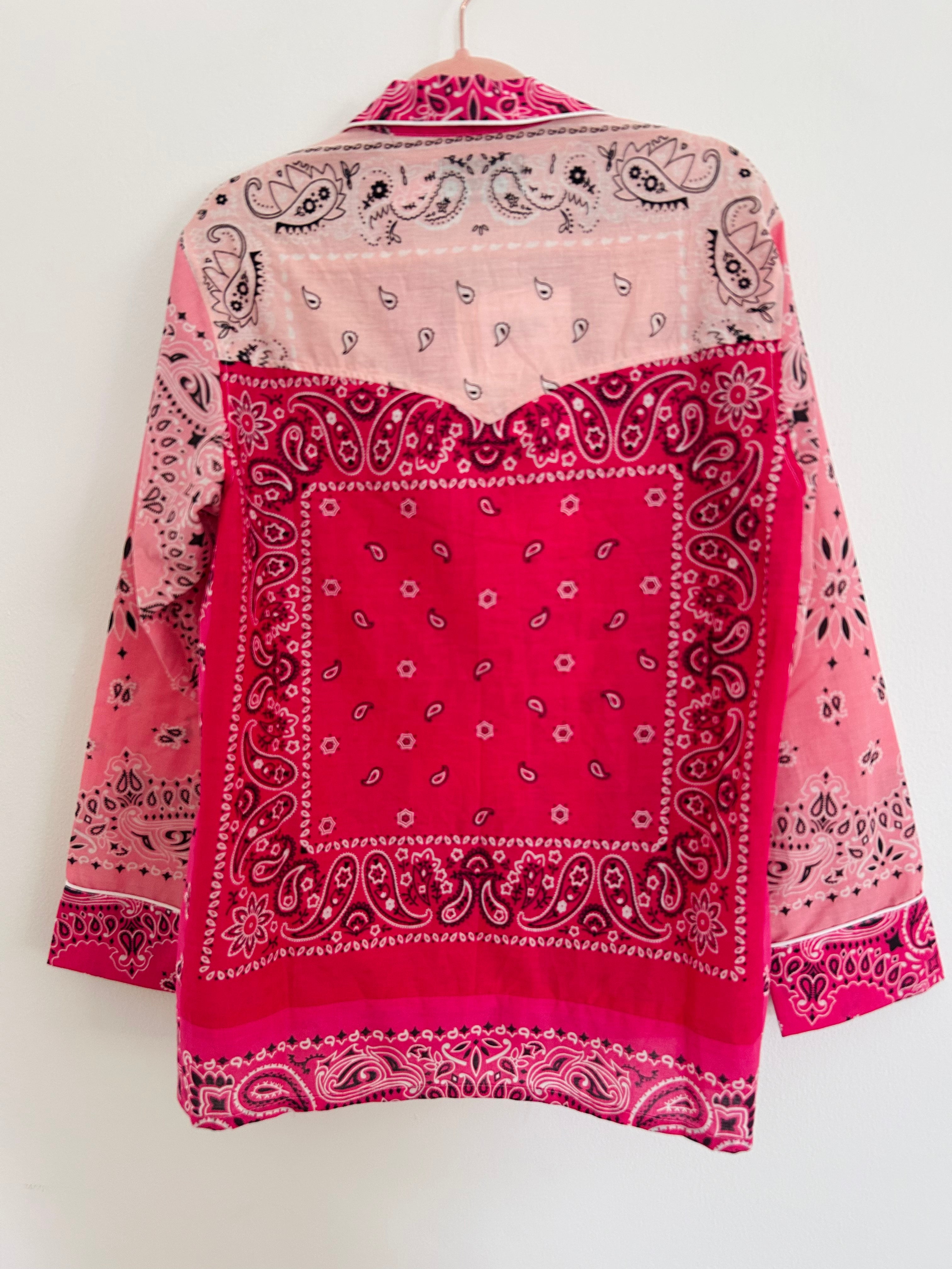 BANDANA SHIRT- SHADES OF PINK