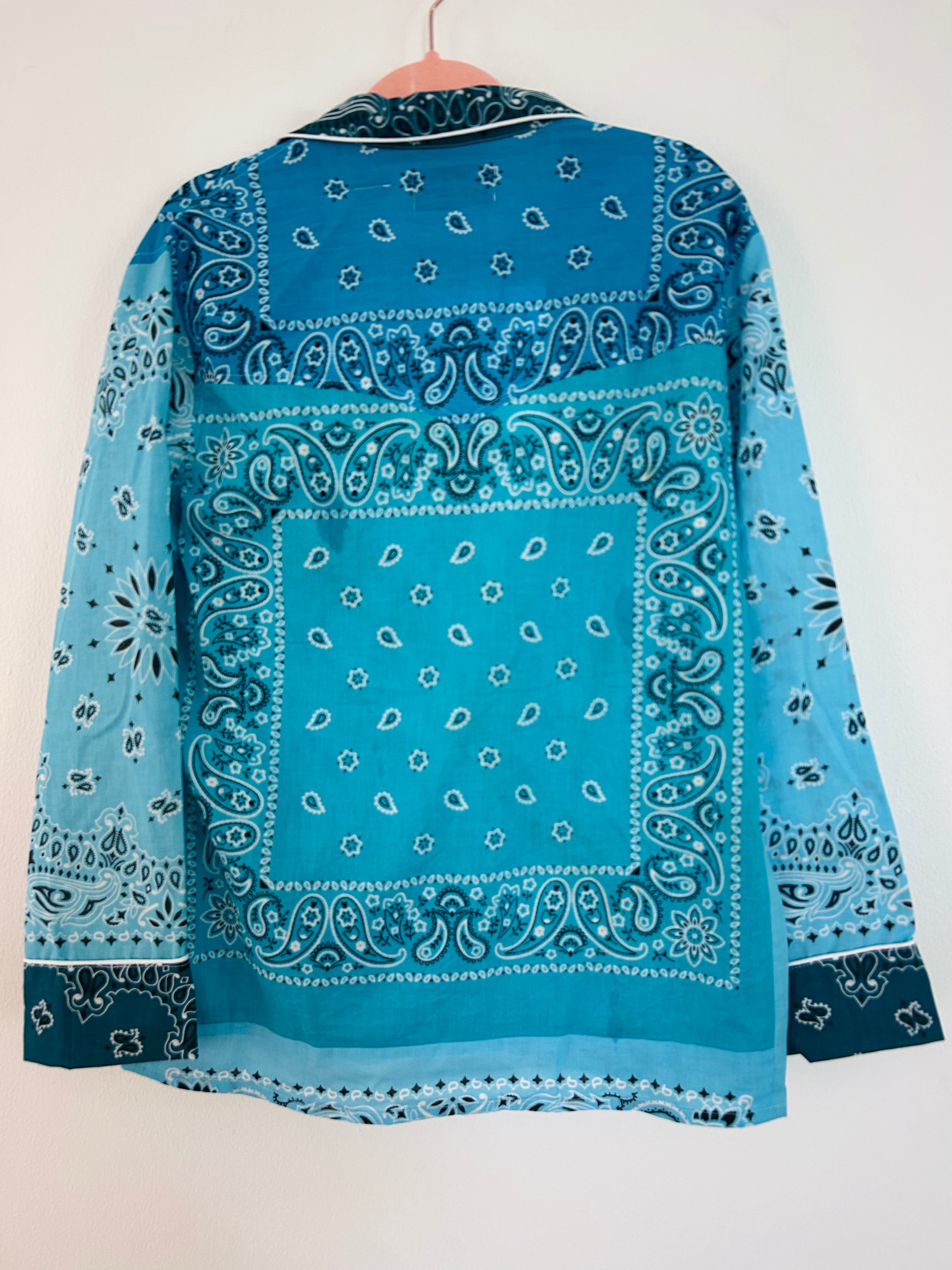 BANDANA SHIRT- SHADES OF BLUE