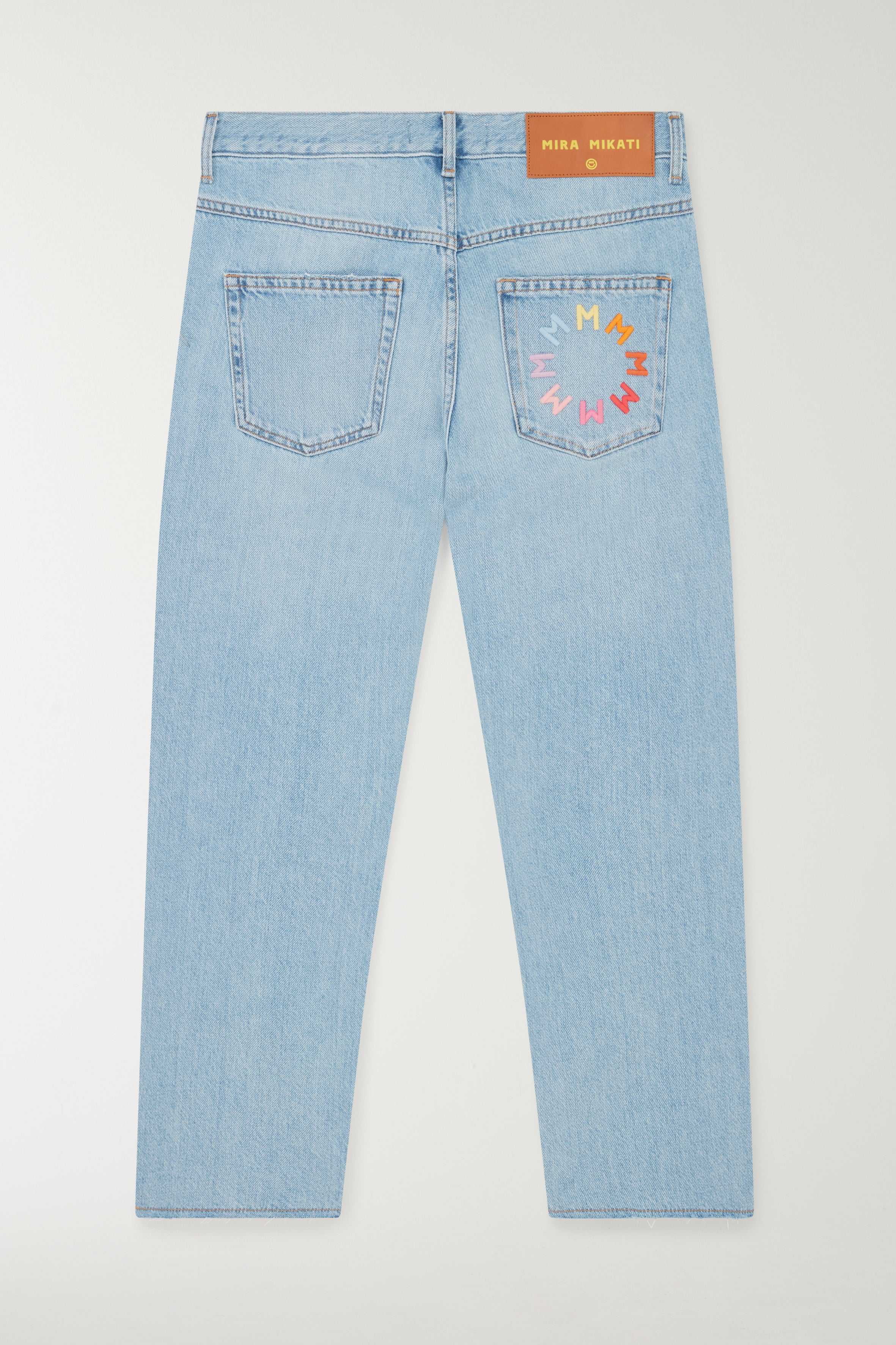 EMBROIDERED WORD JEAN