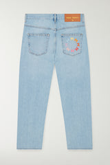 EMBROIDERED WORD JEAN