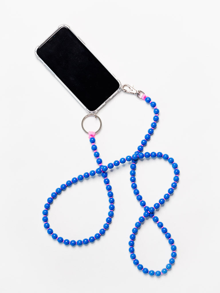 PHONE STRAP BLUE-PINK