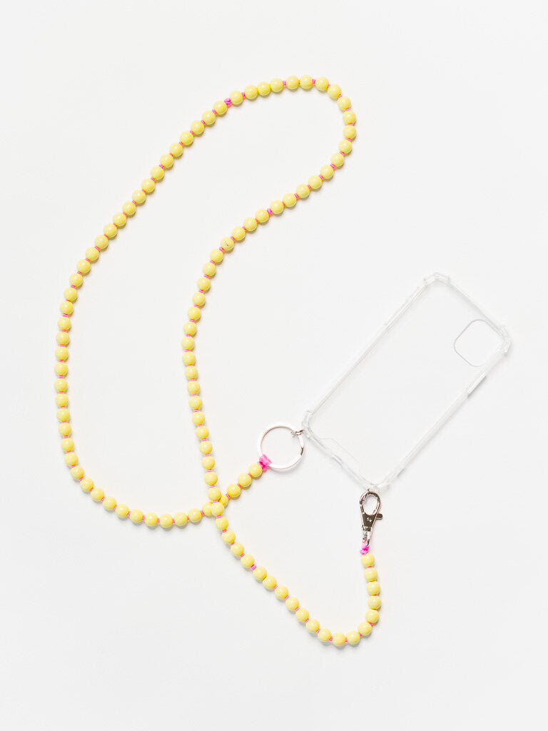 PHONE STRAP PASTEL YELLOW-PINK
