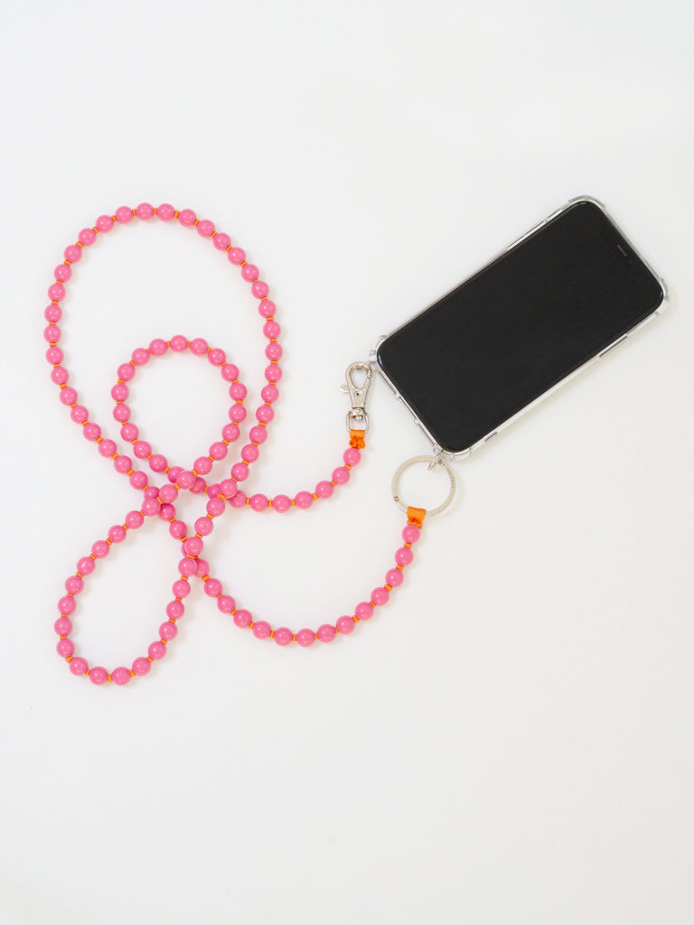 PHONE STRAP PINK ORANGE
