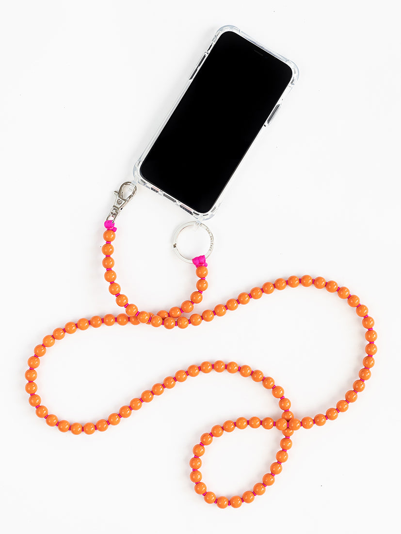 PHONE STRAP ORANGE-PINK