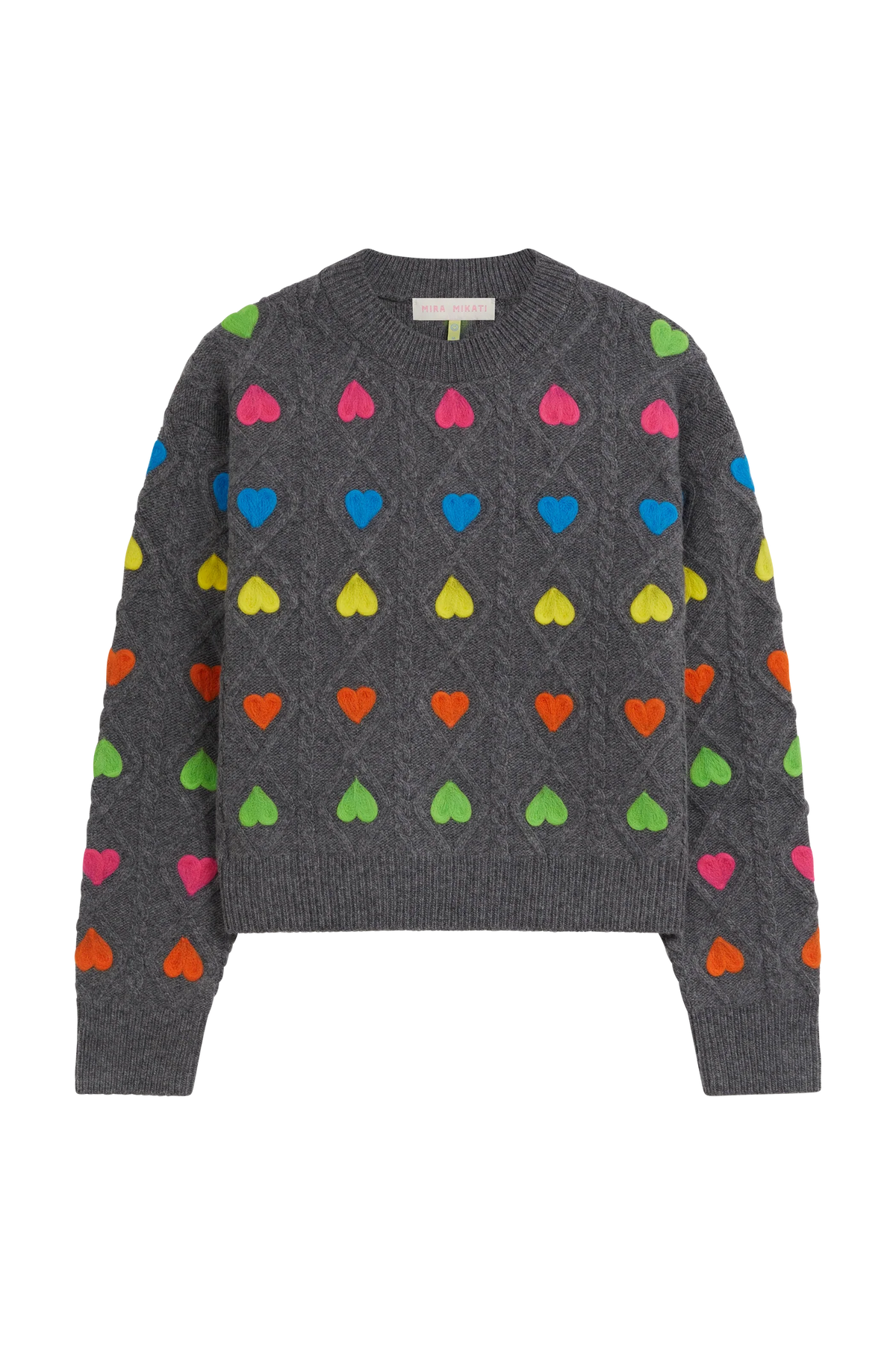 Heart Felted Cable Knit Jumper