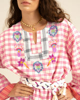 FLAMINGO SUNRISE  SHORT DRESS