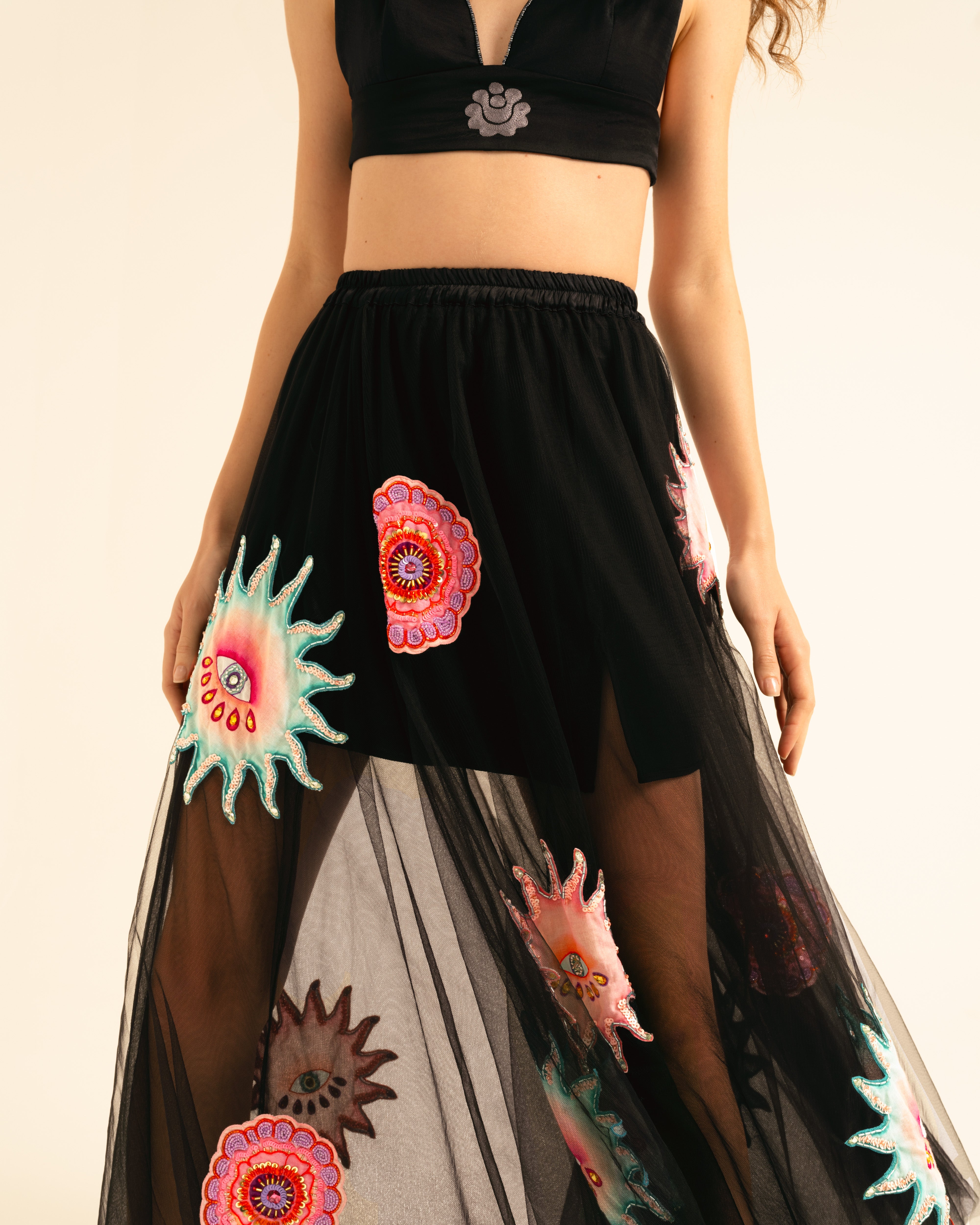 MIRAGE BLACK TULLE SKIRT