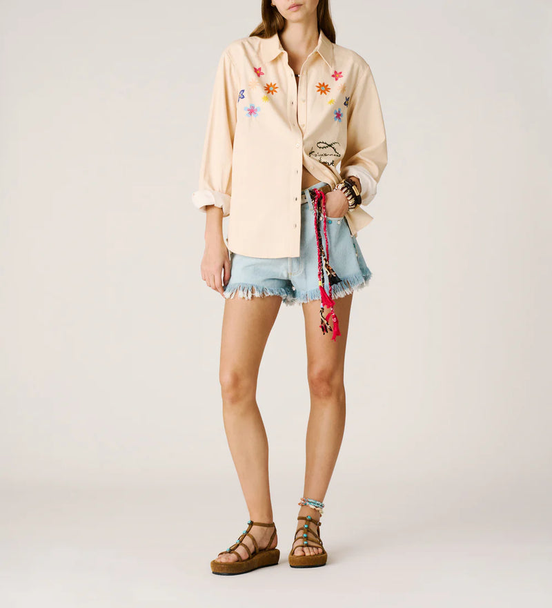 RIVET DENIM SHORTS