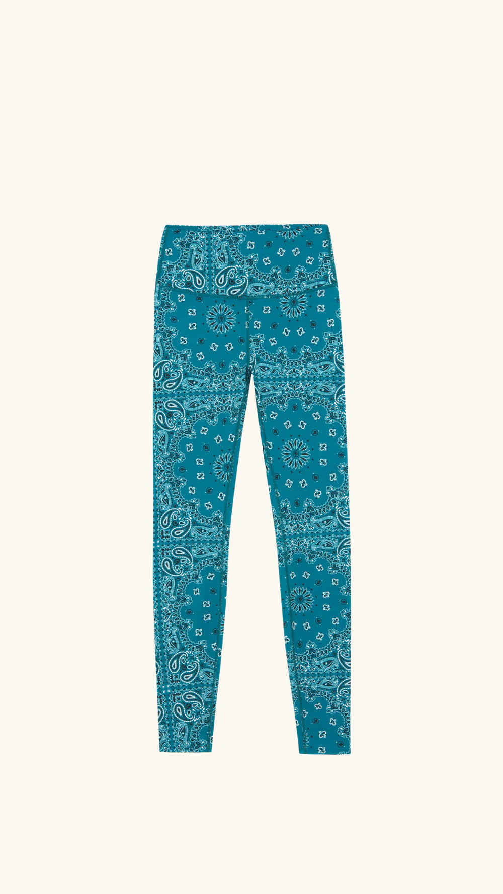 YOGA LEGGINGS TEAL BANDANA