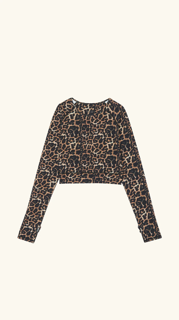 YOGA LONG SLEEVE TOP LEOPARD