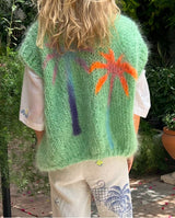 SLEEVELESS MOHAIR CARDIGAN