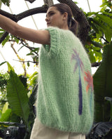 SLEEVELESS MOHAIR CARDIGAN