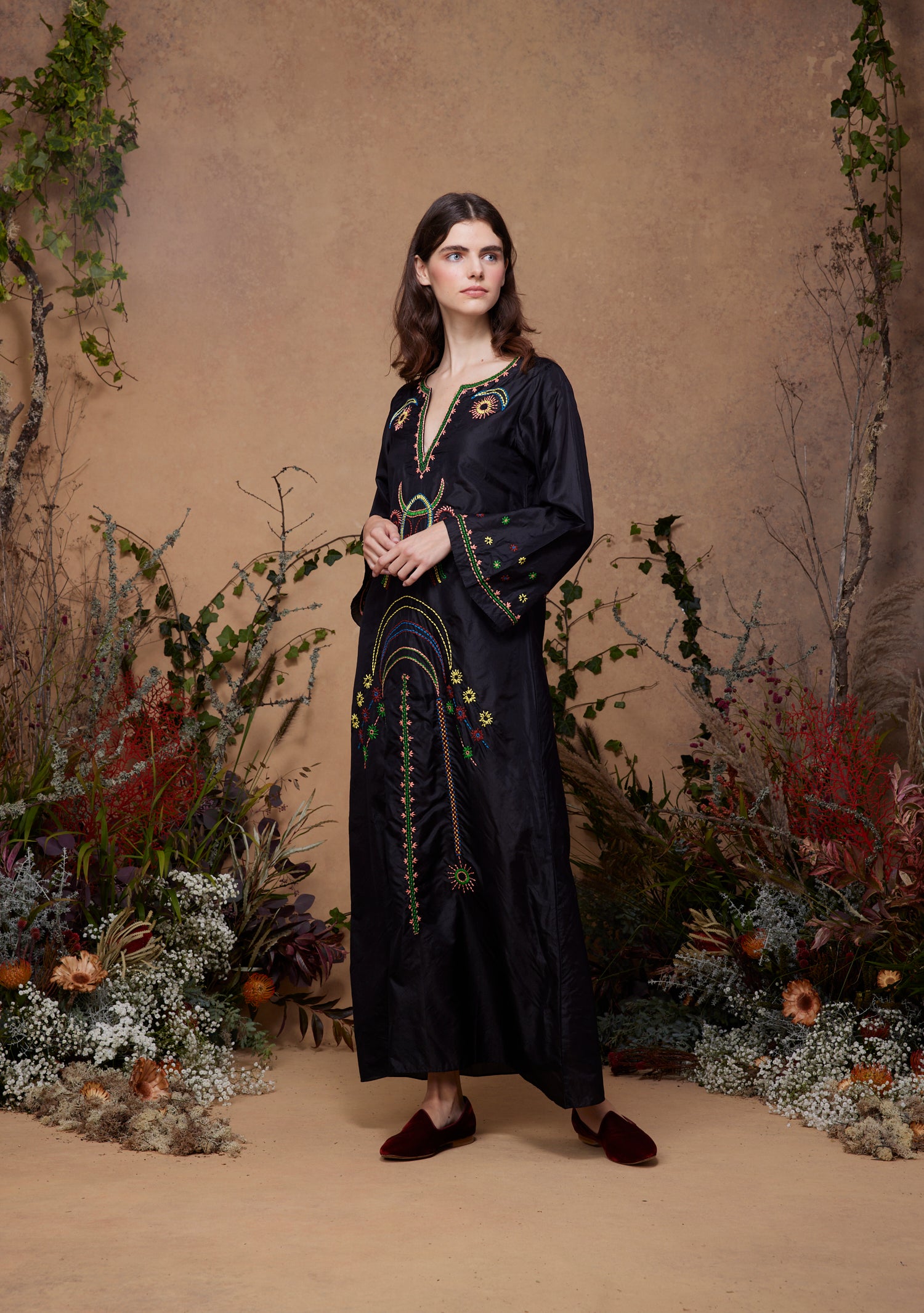 India Kaftan Black
