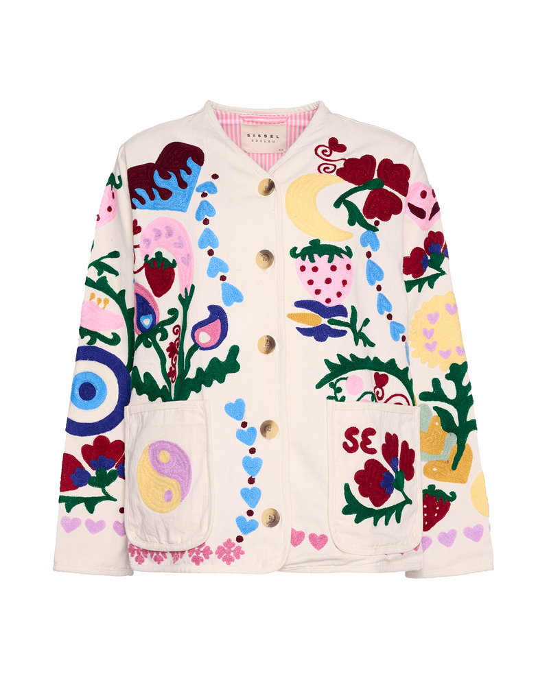 MAGGIE JACKET WHITE ROSE