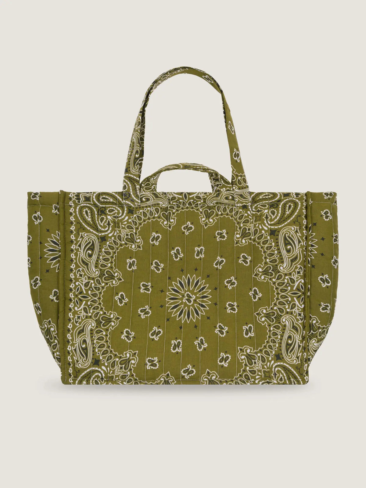 MAXI QUILTED - CARRY YOUR LUCK - BRONZE GREEN