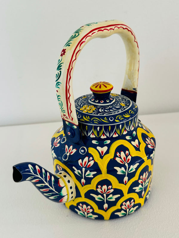 Hand Painted Tea Kettle Midnight Blue