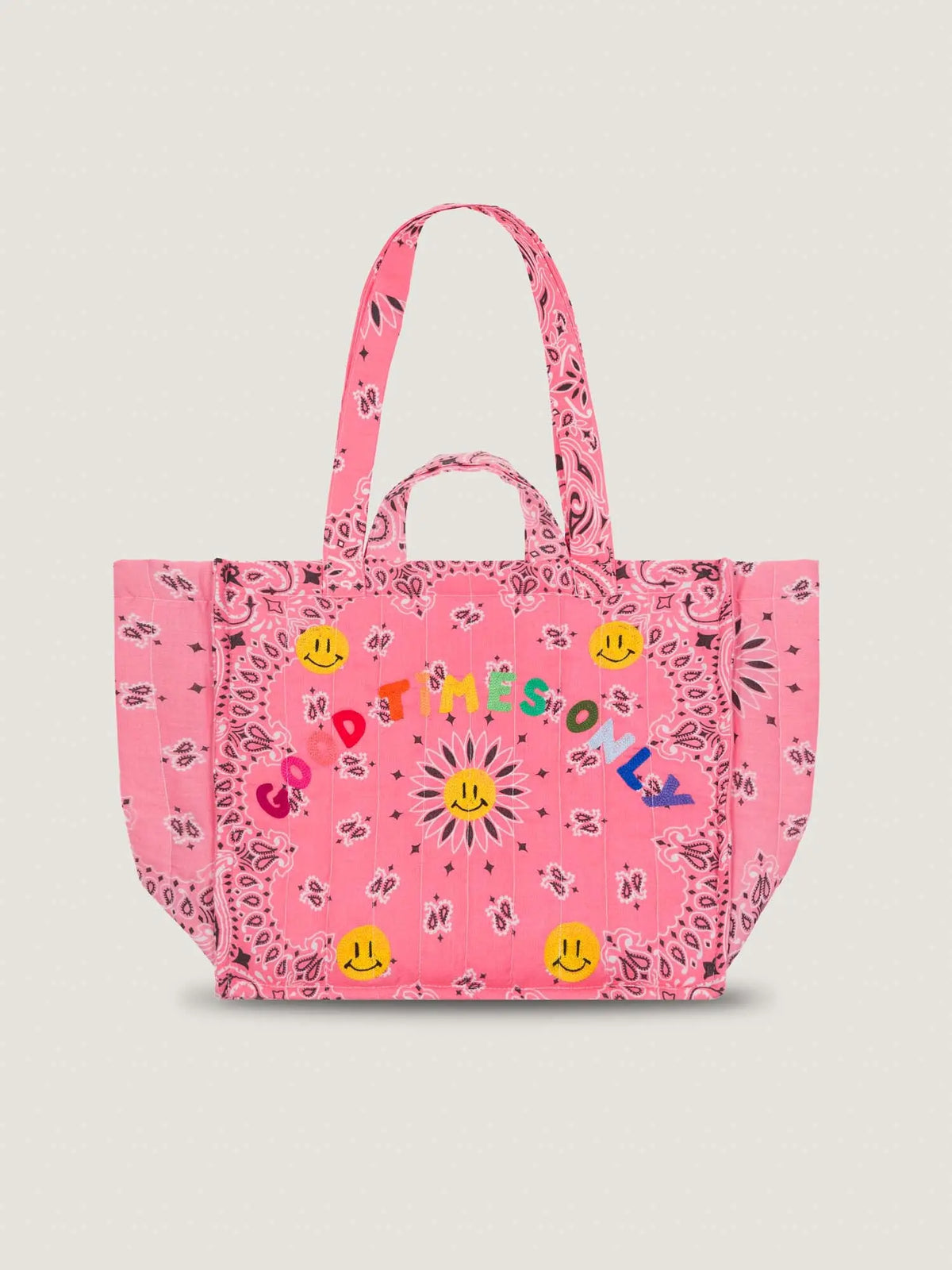 MEDIUM QUILTED - GOOD TIMES ONLY - STRAWBERRY/PALE PINK