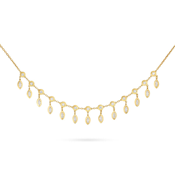 ISABELLA CHOKER - ROUND & MARQUISE DIAMONDS