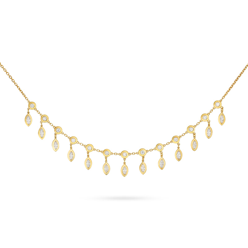 ISABELLA CHOKER - ROUND & MARQUISE DIAMONDS