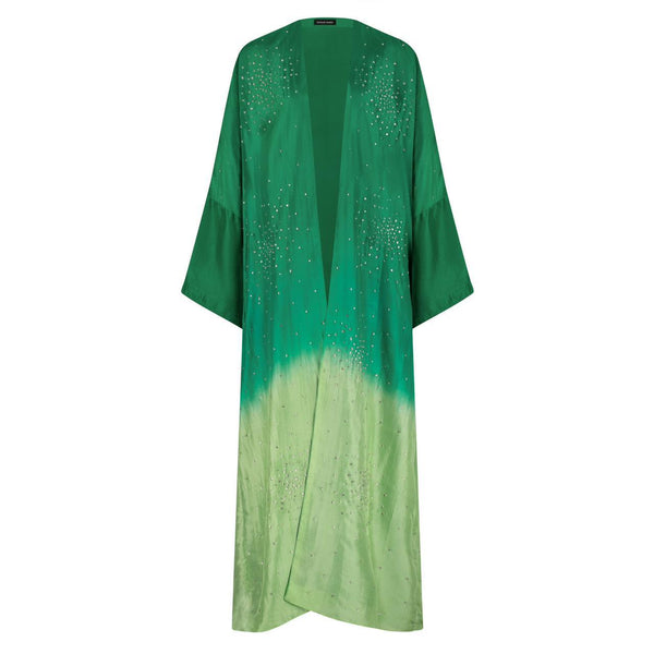 Stardust abaya green ombre