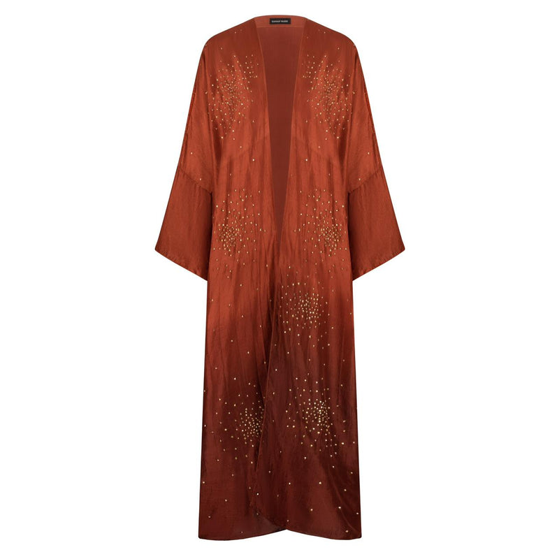 Stardust abaya cognac