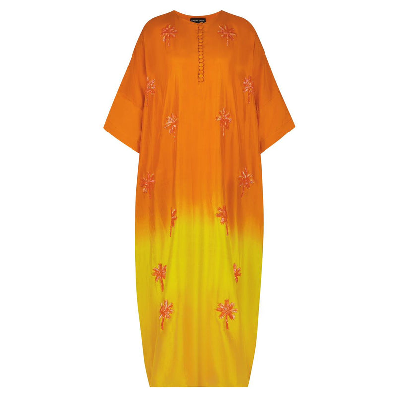 Orange ombre kaftan