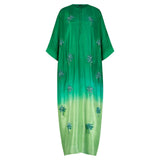 Dark mint green ombré kaftan