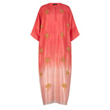 Dark coral ombré kaftan