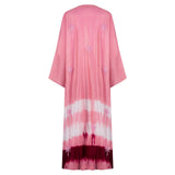 Pink and maroon tie dye abaya