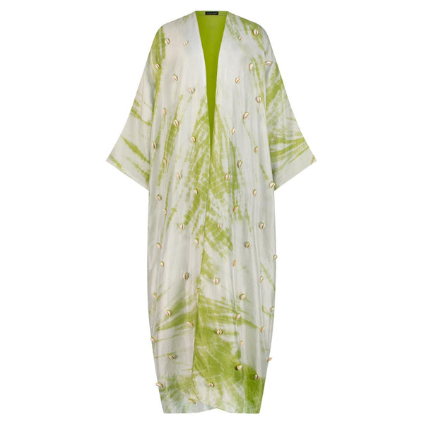 SHELL GREEN TIE DYE ABAYA