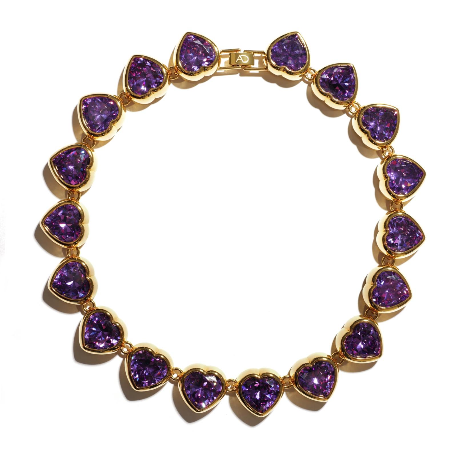 HEARTS CHOKER AMETHYST
