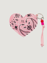 HEART key holder - vintage red/pink