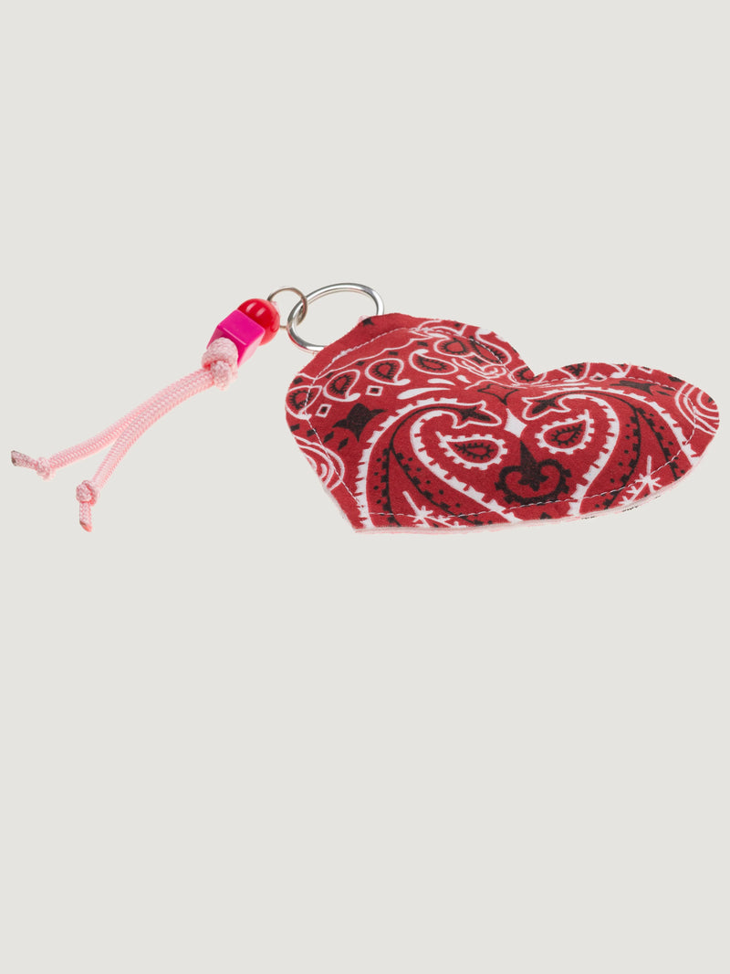 HEART key holder - vintage red/pink
