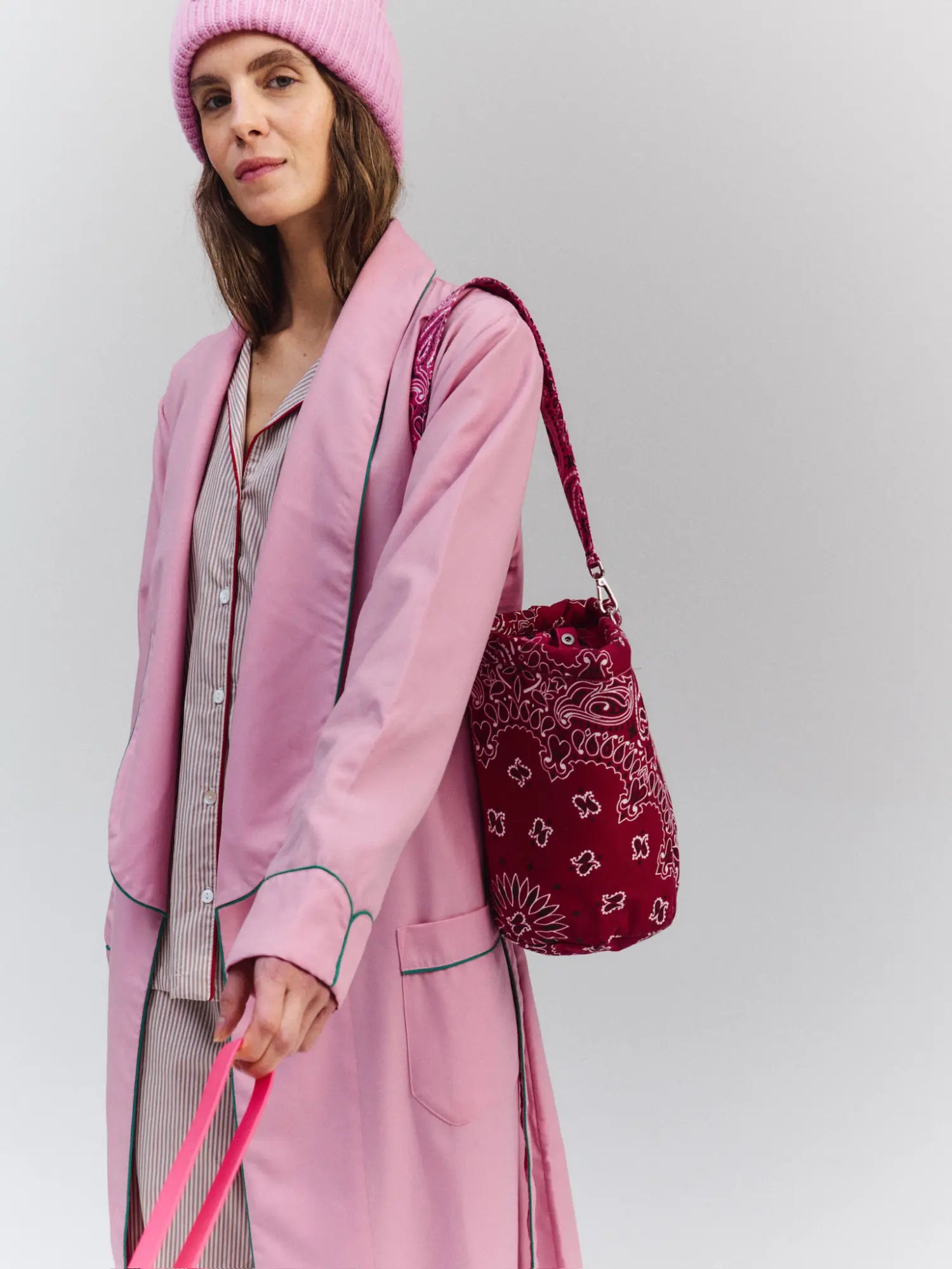 BUCKET BAG - BURGUNDY /FUSHIA