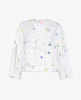 COHO ORGANIC COTTON TOP- WHITE FLOWER O/S