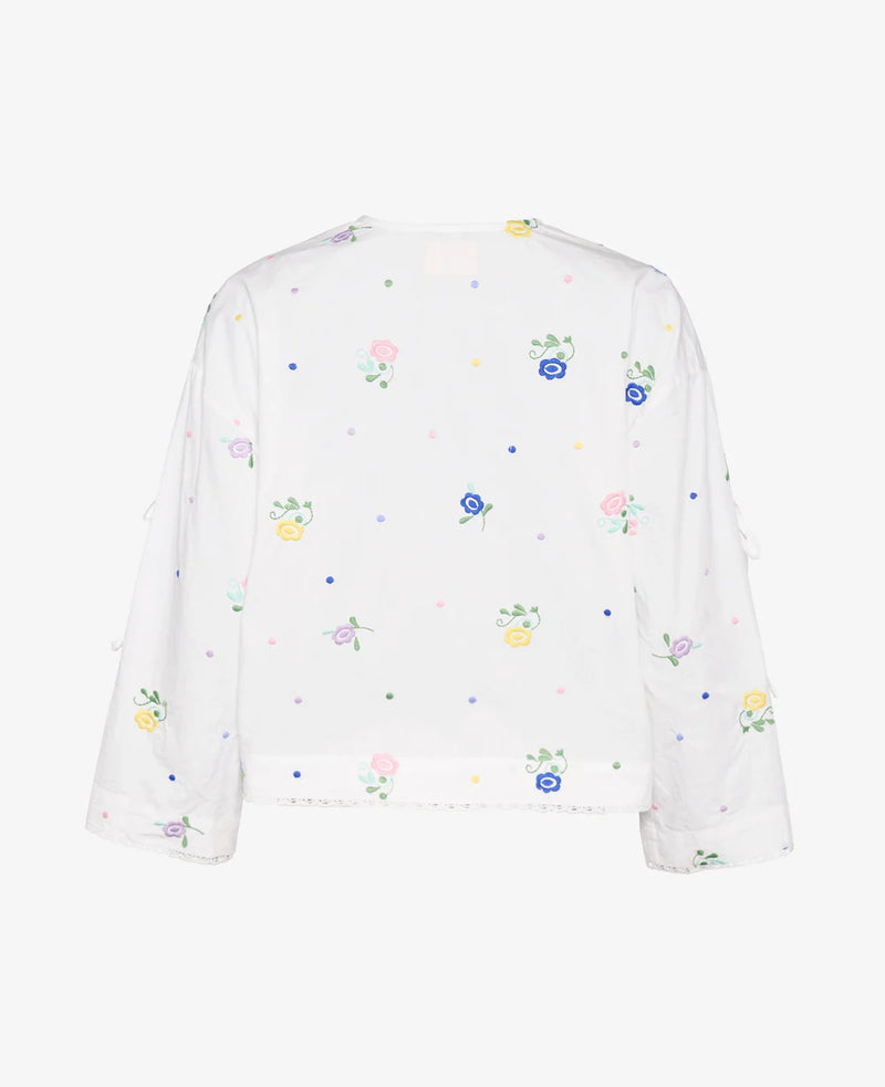 COHO ORGANIC COTTON TOP- WHITE FLOWER O/S