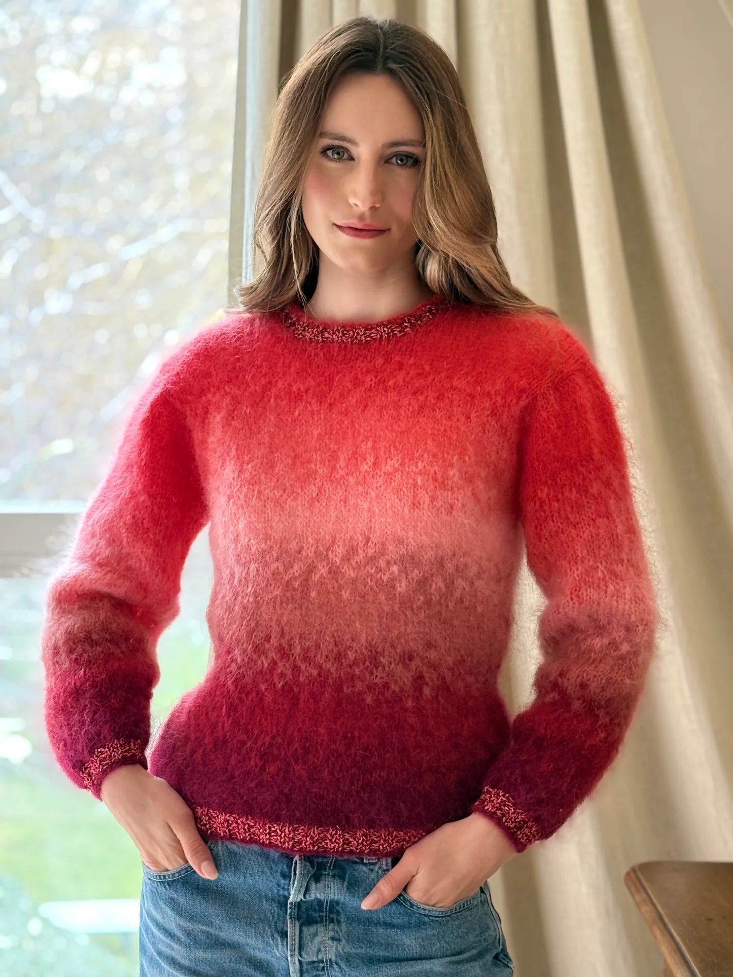 SWEATER TIE AND DYE GRENADE/ BURGUNDY
