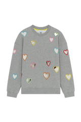 CUT-OUT HEARTS SWEATSHIRT