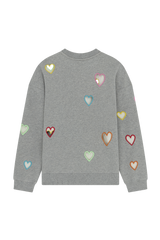 CUT-OUT HEARTS SWEATSHIRT