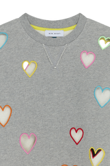 CUT-OUT HEARTS SWEATSHIRT