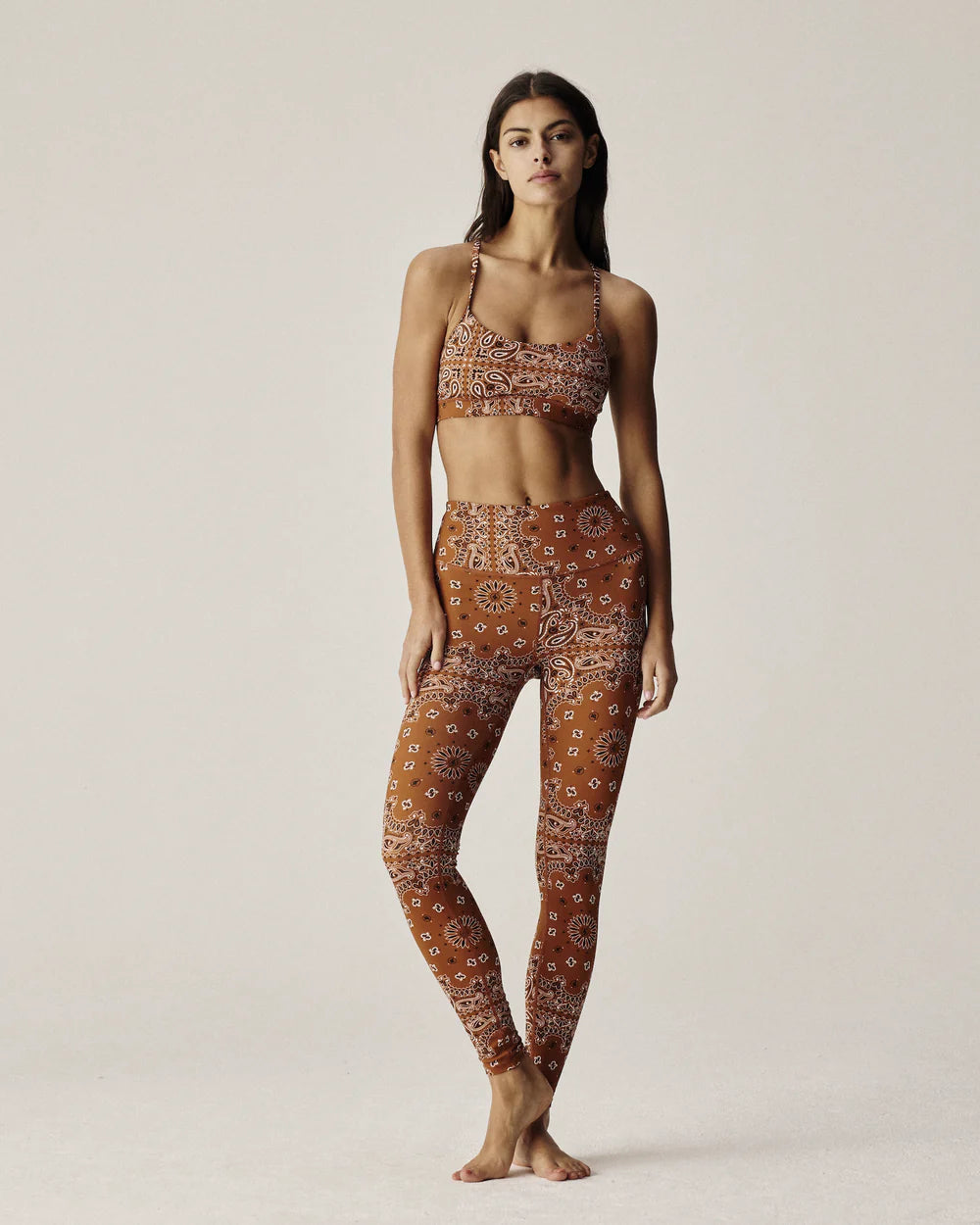 YOGA LEGGINGS TERRACOTA BANDANA