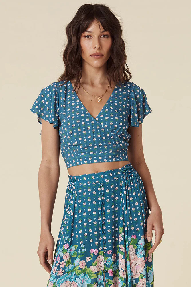 Yellow Rose Crop Top