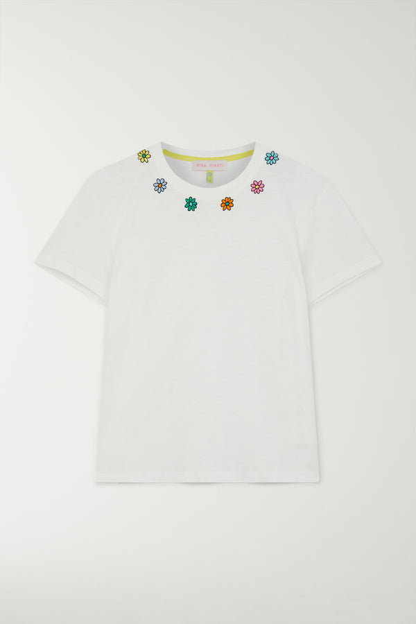 EMBROIDERED FLOWER T-SHIRT