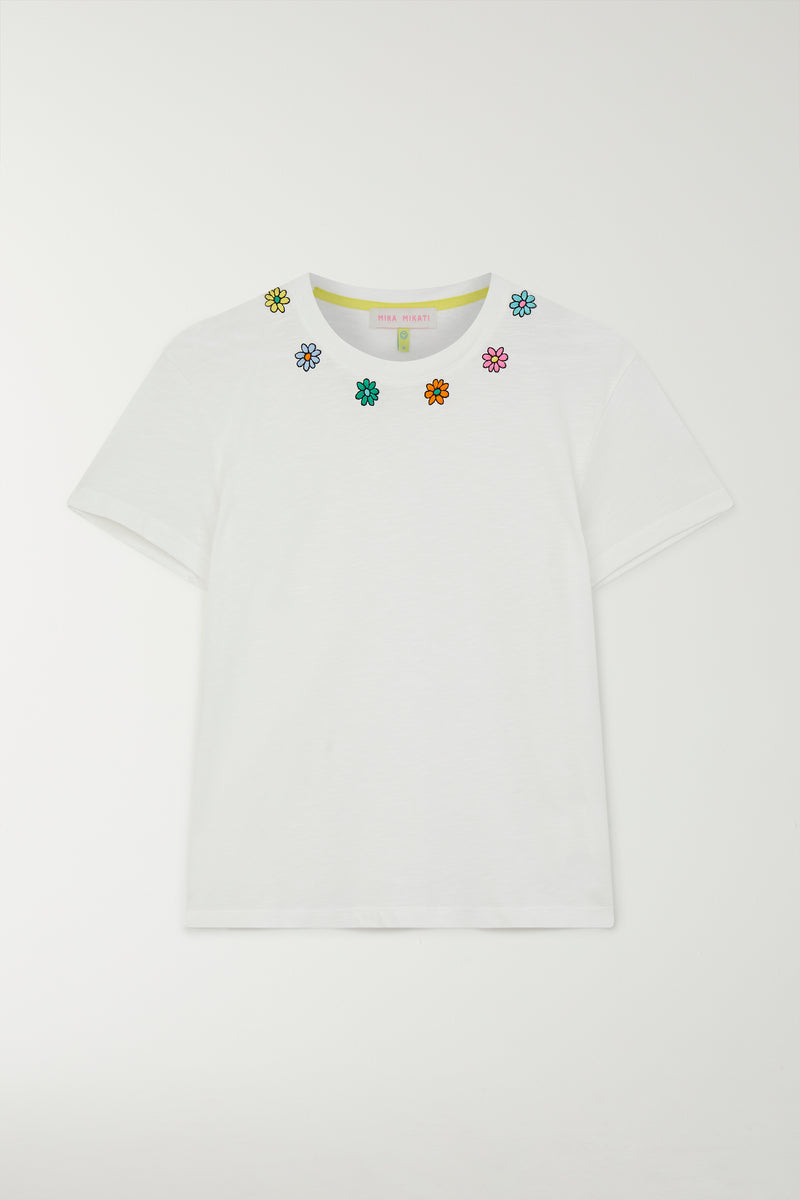 EMBROIDERED FLOWER T-SHIRT